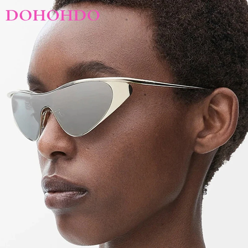 

Fashion Punk Metal Sunglasses For Women Men Future Technology Brand Design Eyewear Outdoor Traveling Drive Eyeglasses UV400 Очки