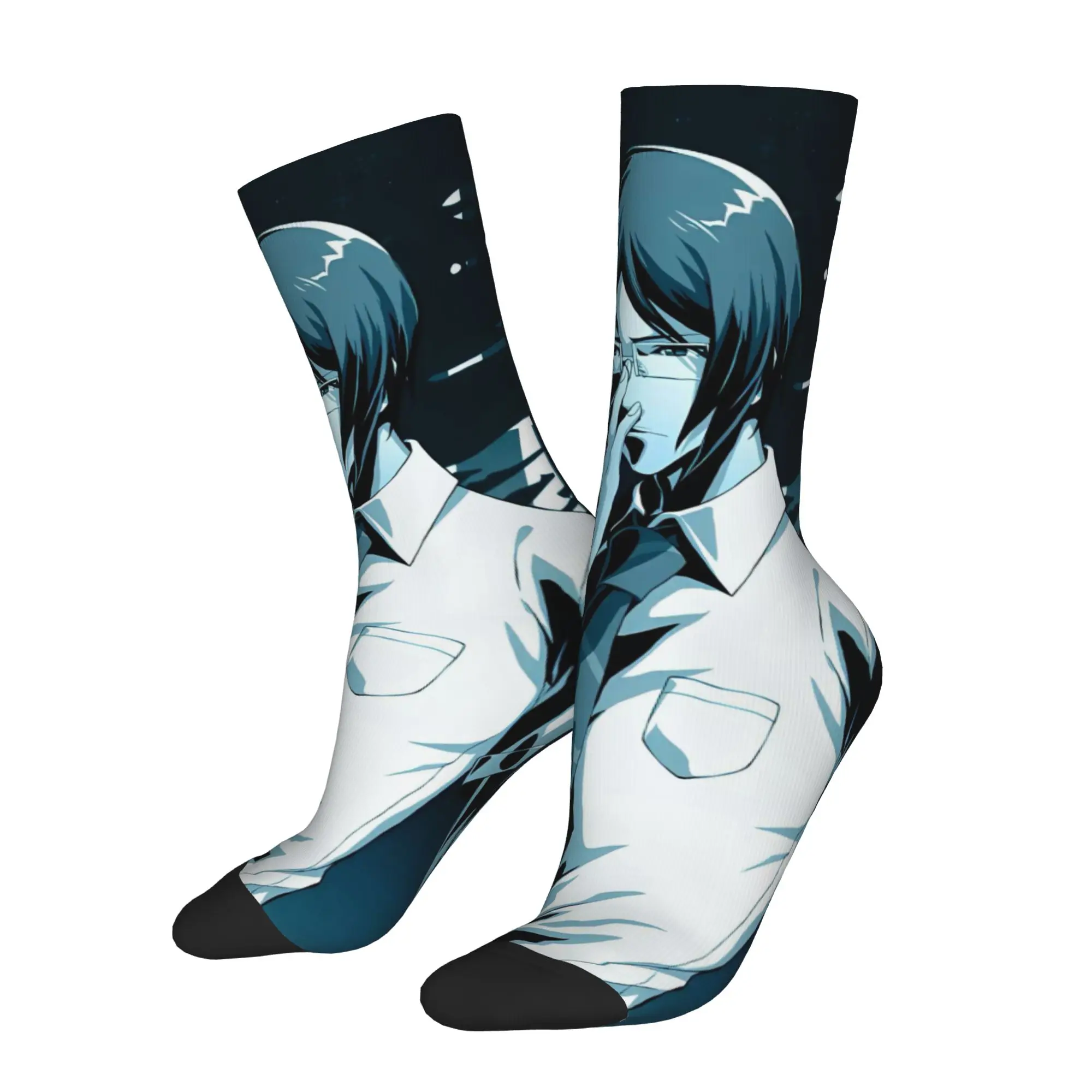 1 пара забавных носков Bleach Uryu Ishida (4) с бесшовным принтом в стиле Харадзюку, мужские носки с оригинальным рисунком, новинка