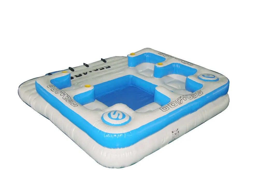 New Design Inflatable Water Floating Mat for Relaxing Inflatable Water Float Dock Platform Island for Water Play