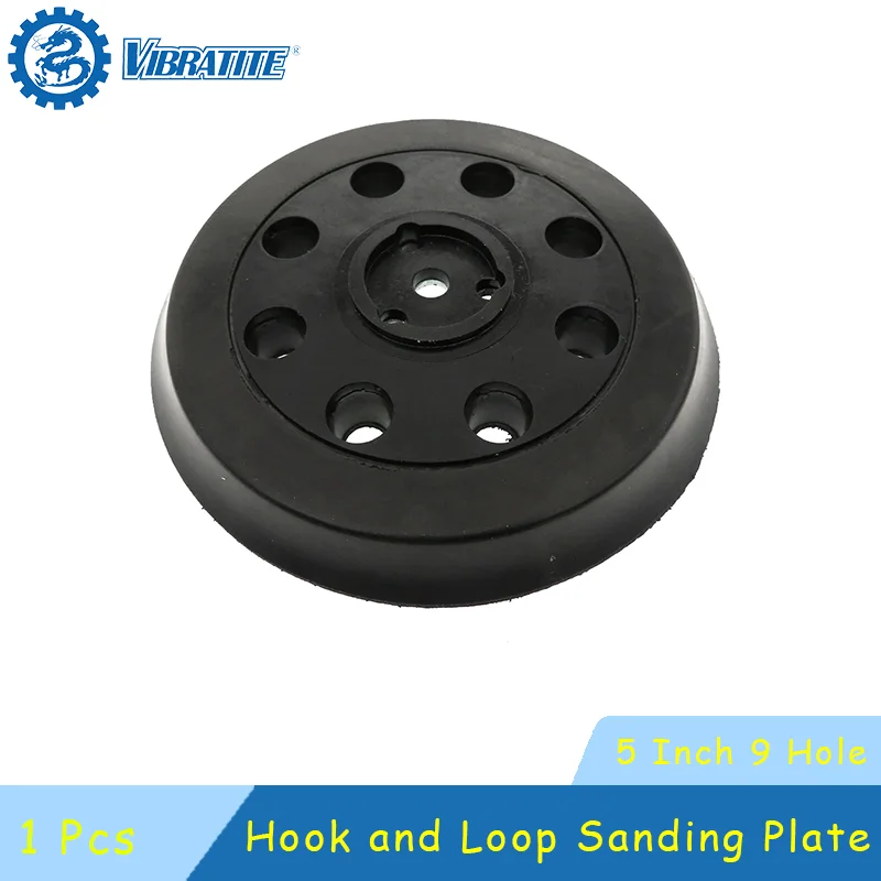 1Pcs 5 Inch 9 Hole Sanding Pad 3 Screw Hole Backing Plate 125mm Replacement Sander Hook and Loop Compatible for Polishing
