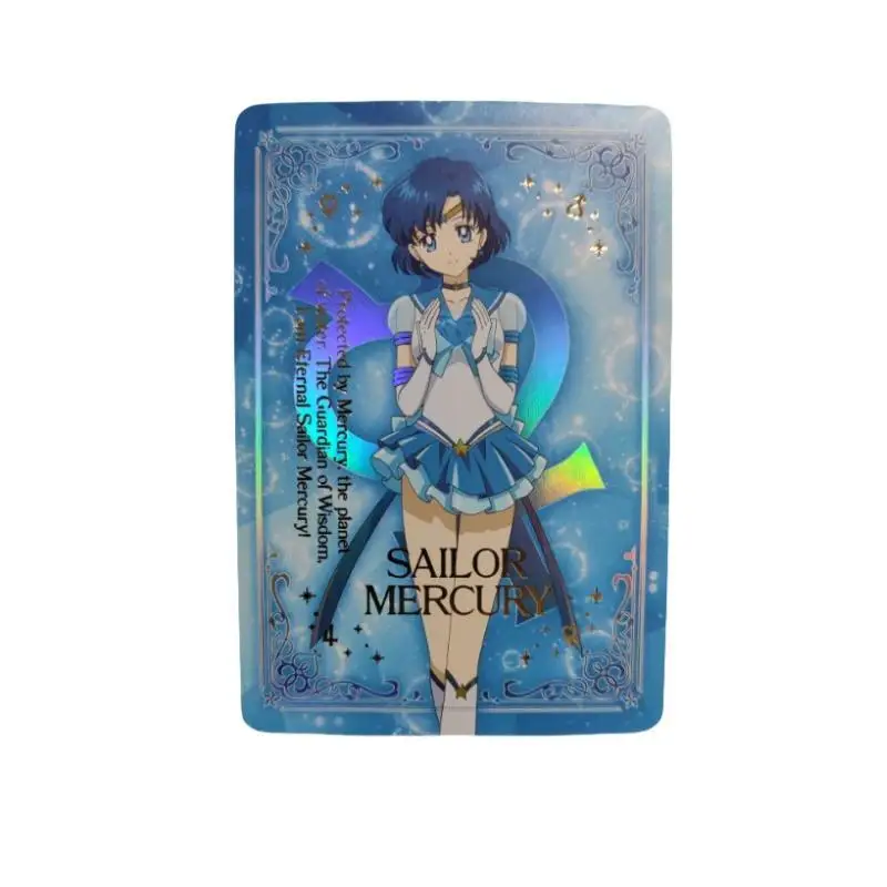 Juego de cartas de colección de personajes de Anime de Sailor Moon, Guerrero eterno, Tsukino Usagi, regalos de bricolaje, 10 piezas por juego