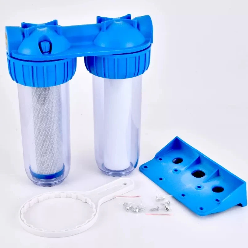 10 inch secondary double-stage transparent bottle pre-filter household kitchen tap water pipe filter water purifier