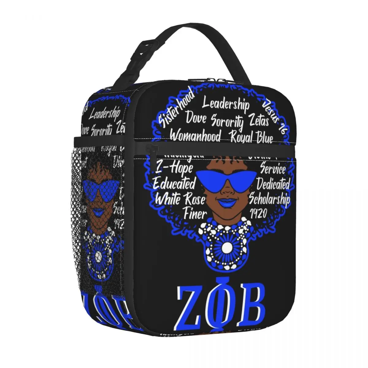 مخصص زيتا معزول حقيبة الغداء للخارجية نزهة الغذاء فاي بيتا نادي نسائي ZOB مقاوم للماء الحرارية برودة بينتو صندوق النساء الاطفال #2