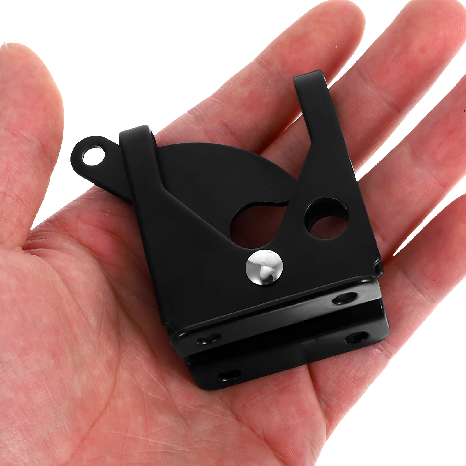 

Heavy Duty Fence Gate Latch Spring Loaded Black Finish Outdoor Gate Lock for Wooden Fence Barn Door Chicken Coop Security Latch