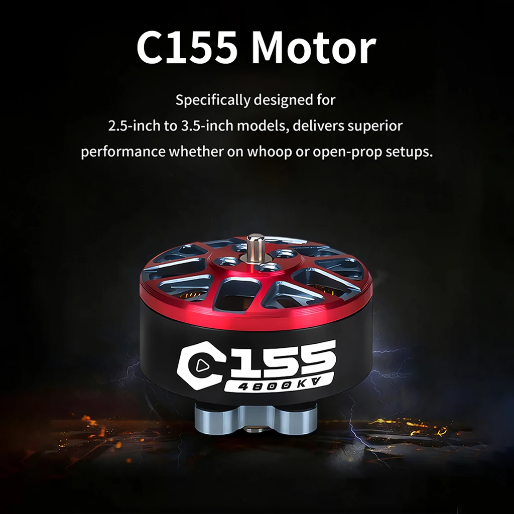 

Axisflying C155 4800KV Бесщеточный металлический двигатель Ударопрочный Взрывозащищенный для 2,5-3,5-дюймового Cinewhoop Drone FPV