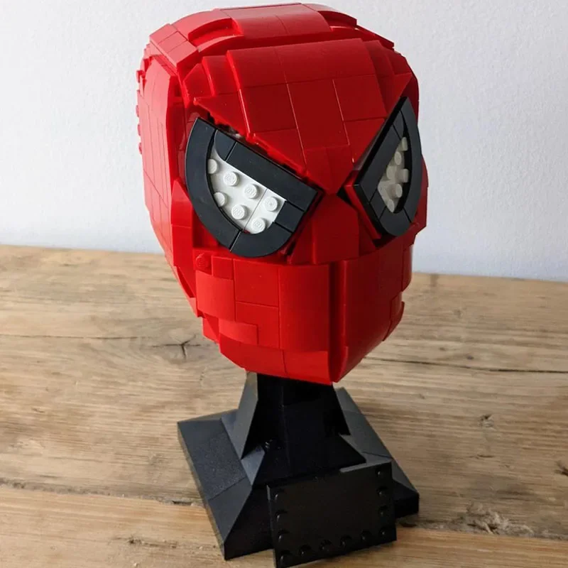 493 Stück MOC Science Fiction Film SpiderMans Figur Helm Serie Bausteine Modell Festival Geschenke