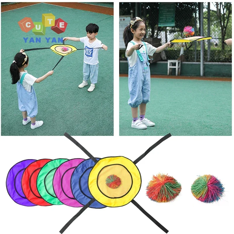 Outdoor Games Two-Player Interactive Throw and Catch Bounce Ball Children Kindergarten Sensory Integration Training Sports Toys