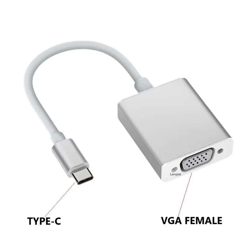 

Full HD 1080P USB C Type C to VGA Cable Adapter Type C USB 3.1 Cable VGA Female Connector VGA Converter for Phone Laptop Tablet