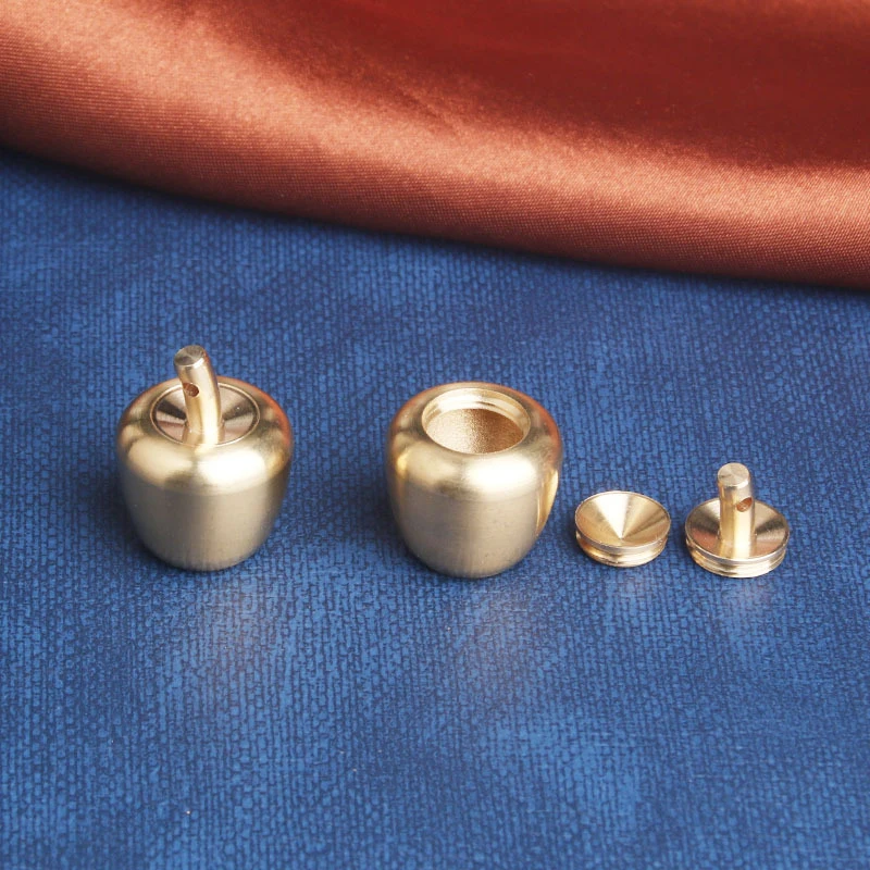 Brass Pendant Apple Shape Jar/bottle Can Be Opened Necklace/Keychain Pendant