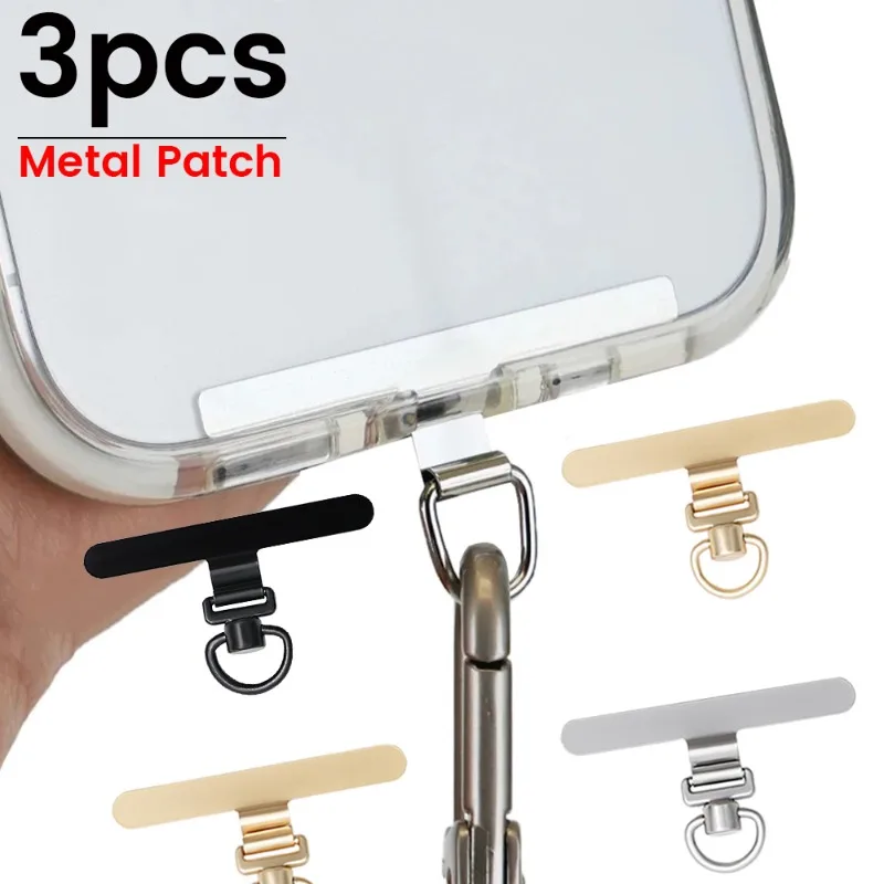 3/1Pcs Stainless Steel Phone Lanyard Gaskets Rotatable Phone Tether Tabs with Key Ring for Crossbody Wristband Hanging Rops