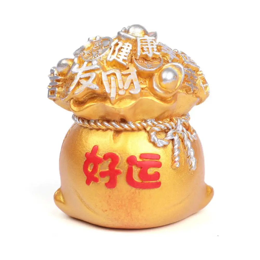 Bolsa de dinero de resina para Festival de Primavera, adornos decorativos para pastel, decoración del hogar, buena bendición, mesa, suerte, H5p2