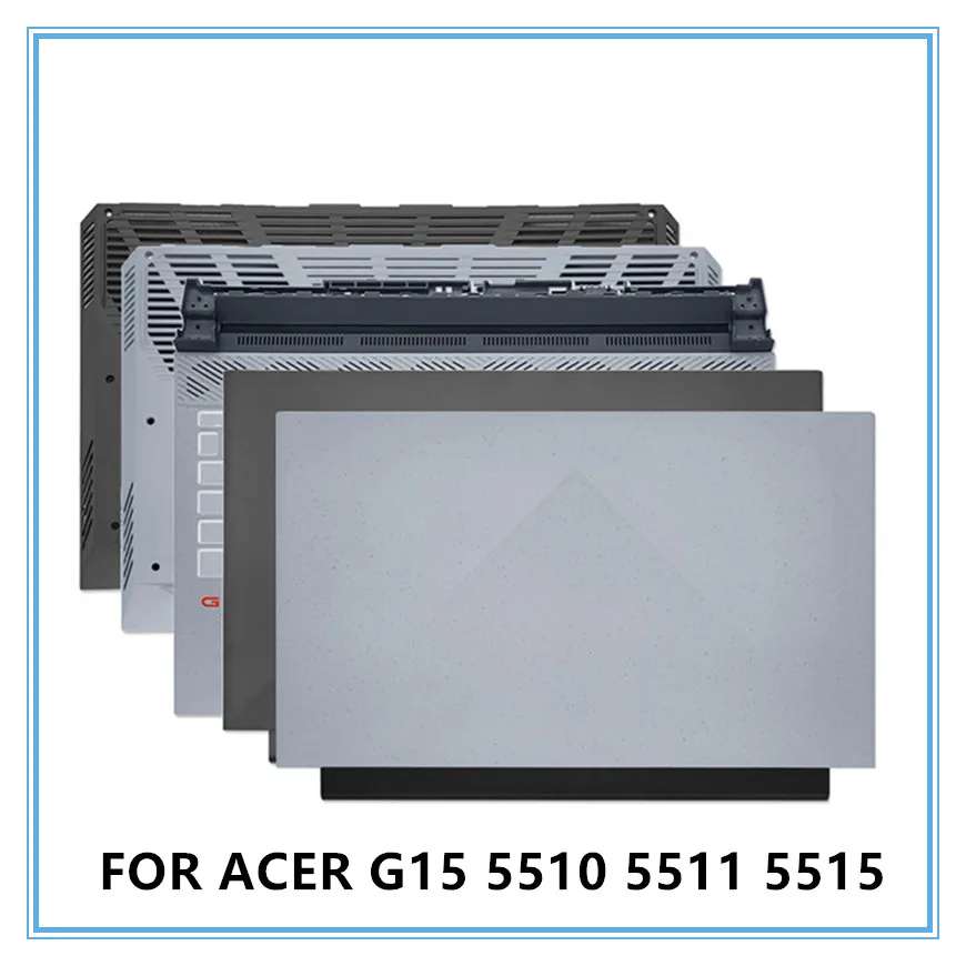 لـ DELL G15 5510 5511 5515 كمبيوتر محمول LCD الغطاء العلوي الخلفي/الحافة الأمامية/الغطاء العلوي Palmrest/الغطاء السفلي