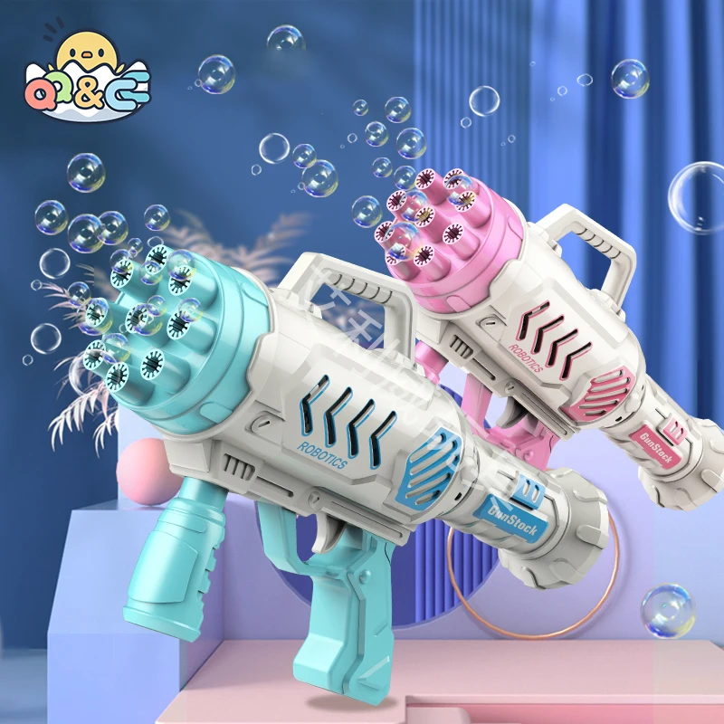 

9 Hole Bubble Gun Children Bubbles Machine Outdoor Toys for Kids Automatic Electric Soap maker Pomperos Blower Gifts Party Toy