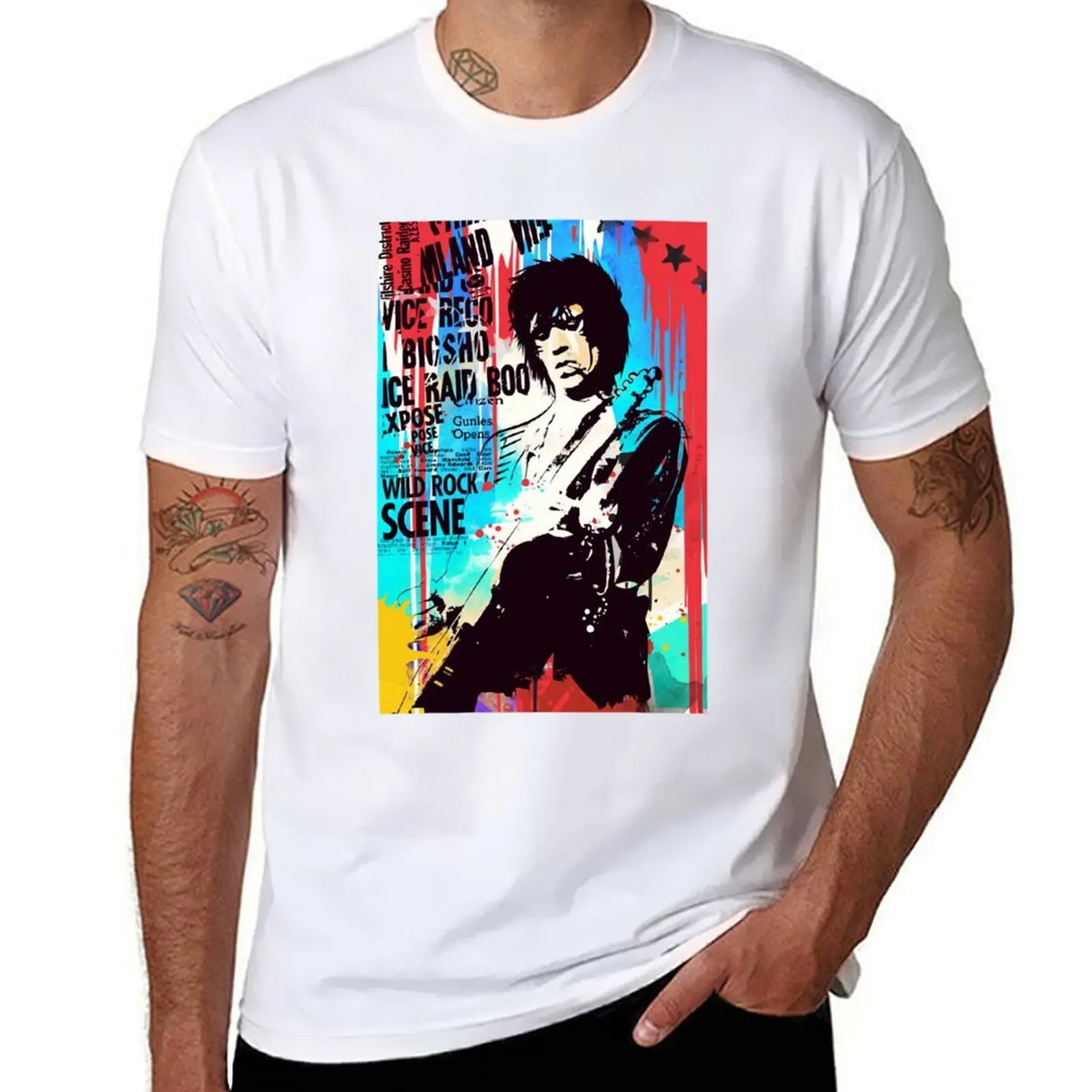 

Keith Richards pop art Premium T-Shirt t shirt man cotton t shirts for man pack cotton man t shirt cotton high quality T-Shirt