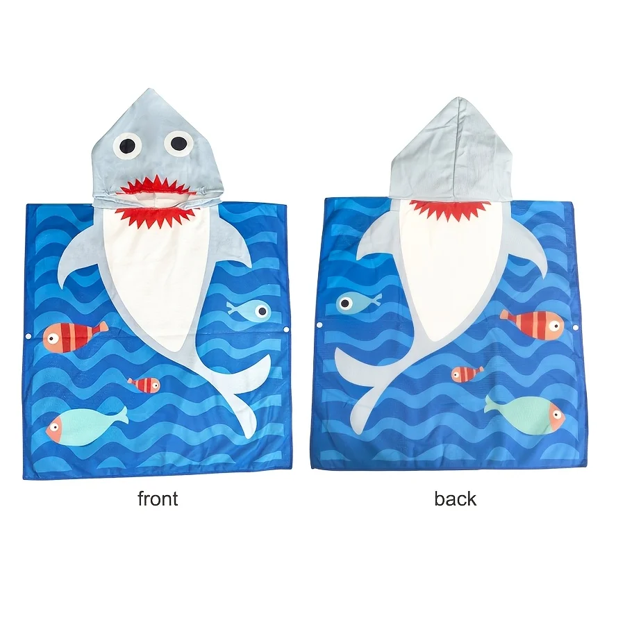 Three styles Cartoon Printed Bathrobe Soft Super Absorbent Suit For Beach Pool Seaside Camping For Aged 2 to 9 Boy or Girl