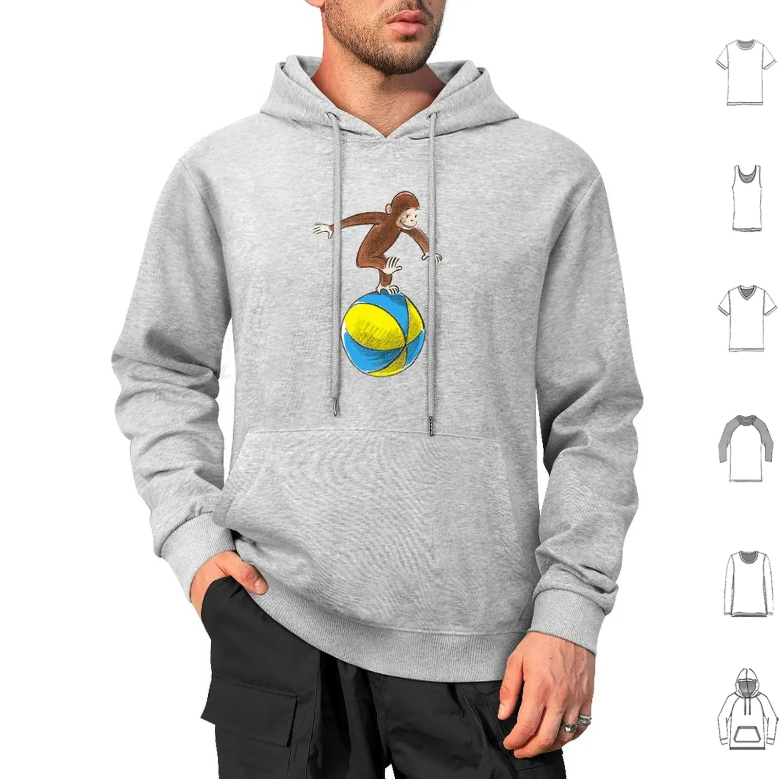 Curious George The Monkey Hoodie cotton Long Sleeve Curious George Curious George Curious Monkey Georges Le Singe