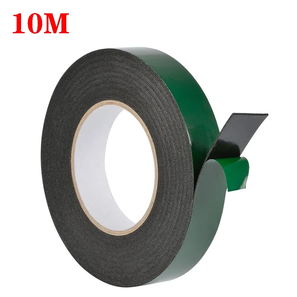 10 m doppelseitiges Schaumstoffband, 8–50 cm Breite, schwarzer PE-Schwamm, ultrastarkes, selbstklebendes, wasserdichtes, robustes Montageband für die Dekoration