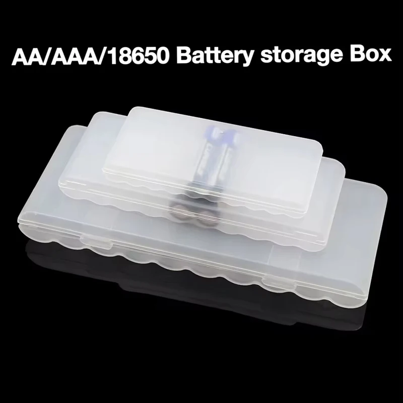 10 Slots Transparent Plastic Battery Storage Box Hard Container Holder Case For AAA/AA/18650 Battery Organizer Box Accessories
