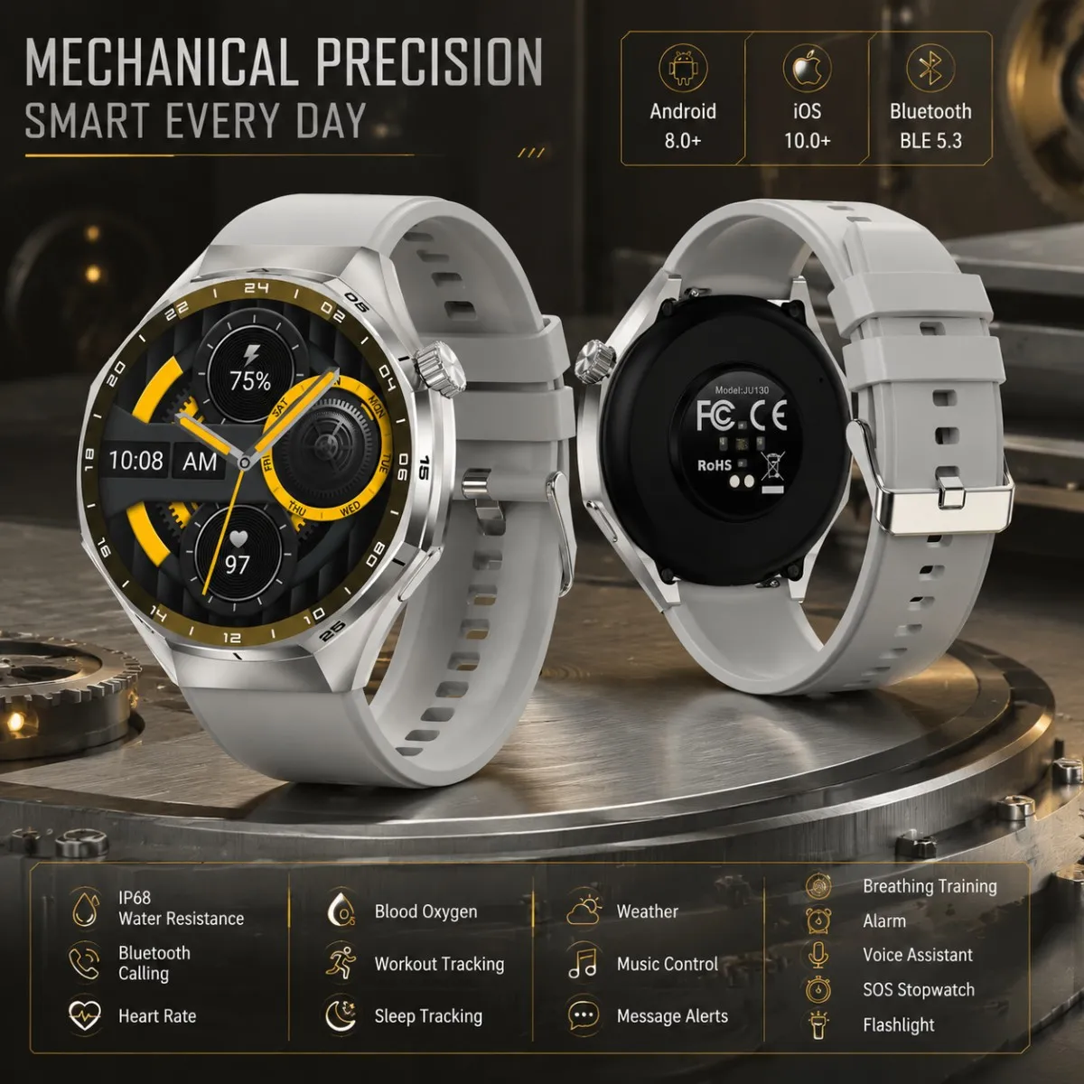 LIGE NEW Men Women Smart Watch IP68 Waterproof Sports Bluetooth Call Watch Smart Heart Rate Blood Oxygen Clock For Android IOS