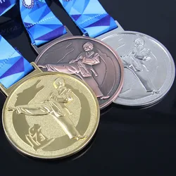 Customized Metal Medals from Manufacturers, Taekwondo Sports, Zinc Alloy, Hot Selling