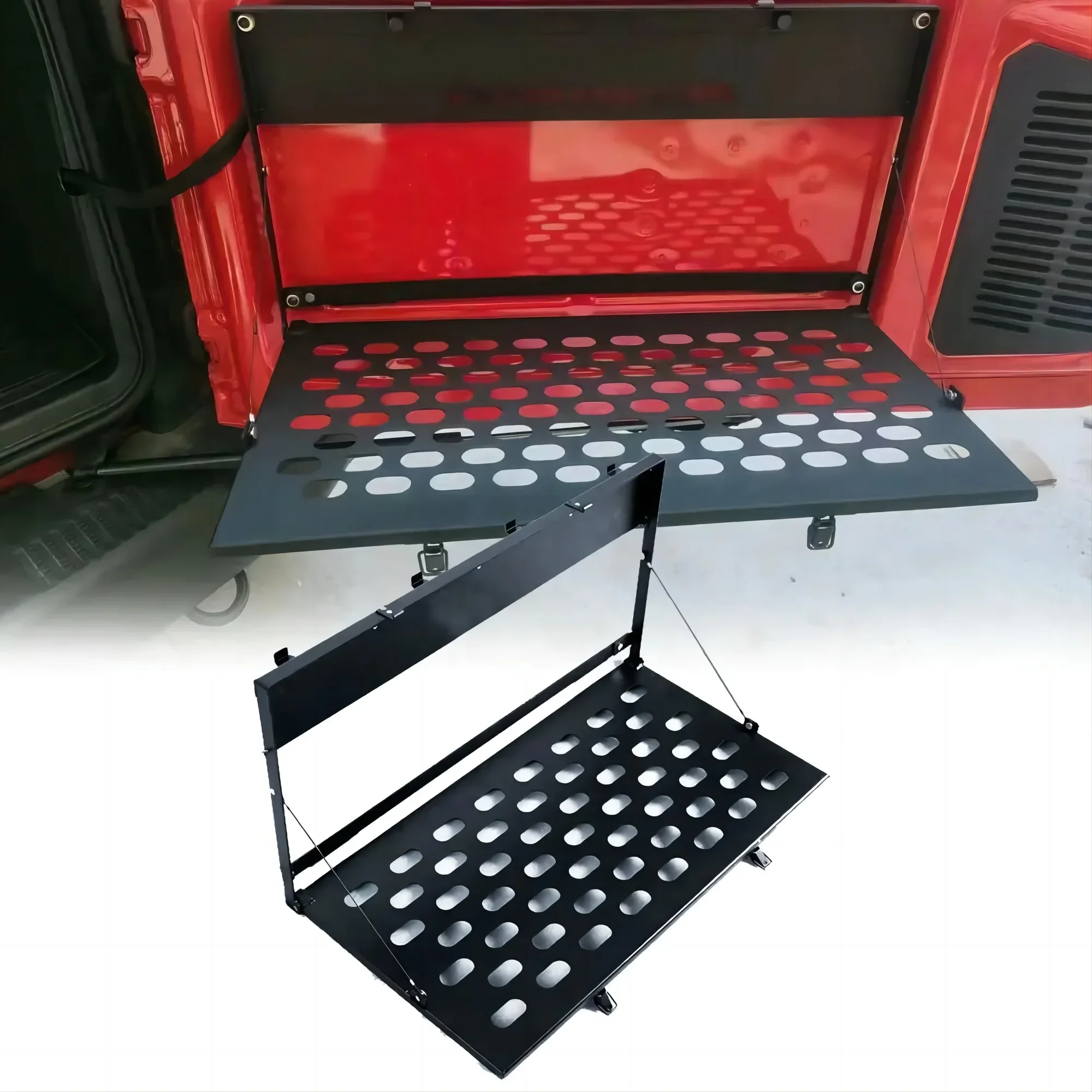 Car Tailgate Storage Shelf Accessories for Ford Bronco 2021 2022 Rear Door Table Luggage Carrier Foldable Organizer Rack