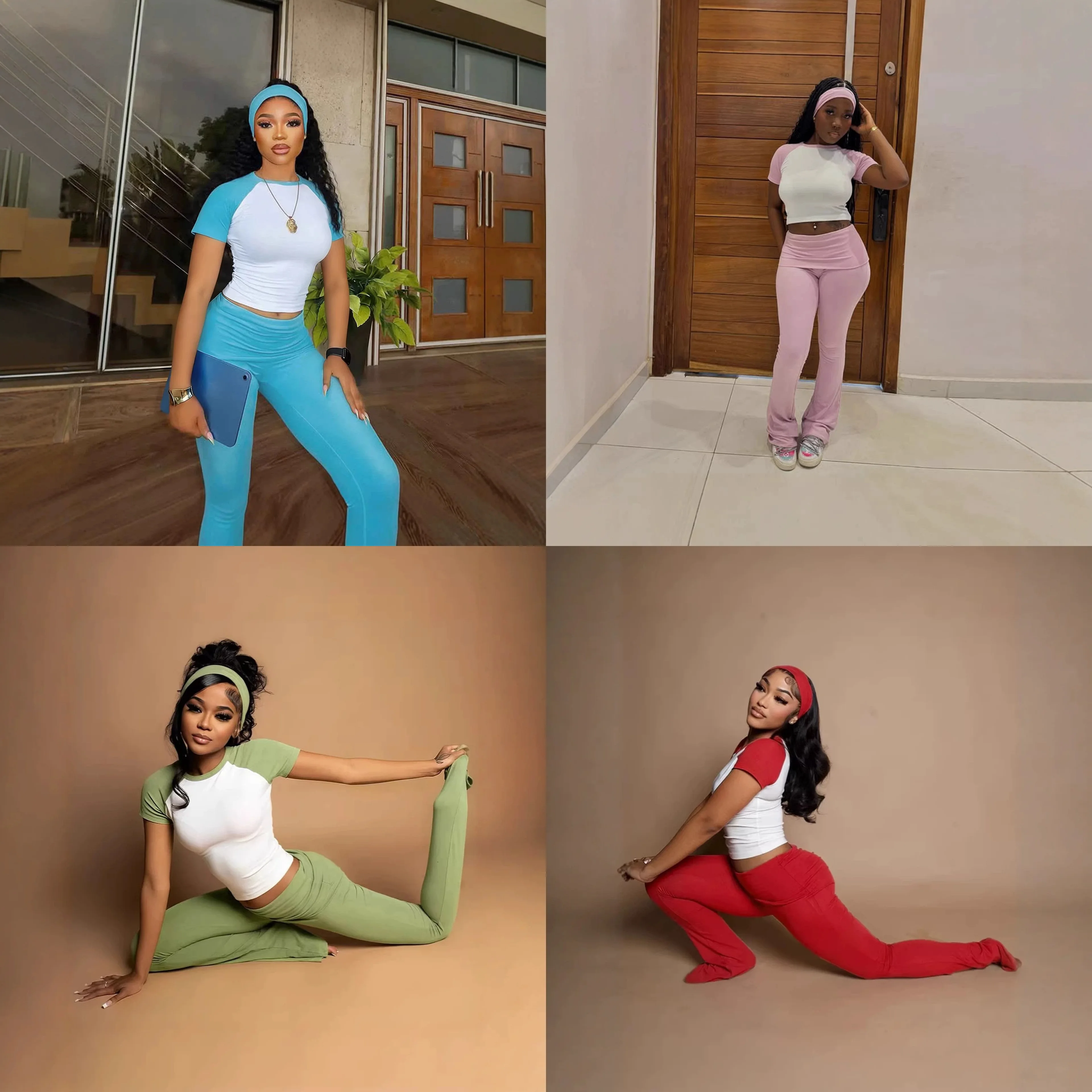 Fashion Matching Set Women 3 Piece Outfit Short Sleeve Tee Top Blouse Cargo Pants Jumpsuit Spring Summer Sexy Tracksuit