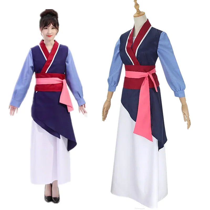 أنيمي هوا مولان زي مولان فستان البطلة المرأة موشو التنين هالوين المرحلة في سن المراهقة مولان تأثيري أزياء تنكرية