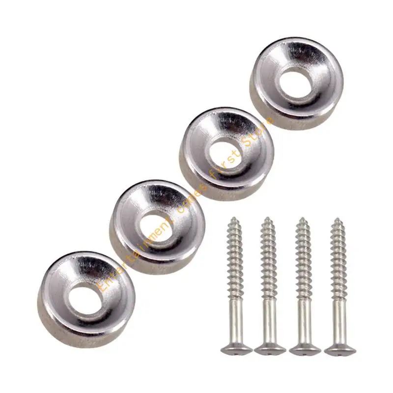 4Pcs Guitar Neck Joint Bushings and Bolts Mounting Ferrules Easy to Use 55KD