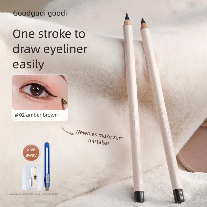 Gudi wooden stem eyeliner gel pen is extremely fine, long-lasting, easy to color, waterproof, sweat-proof and does not smudge
