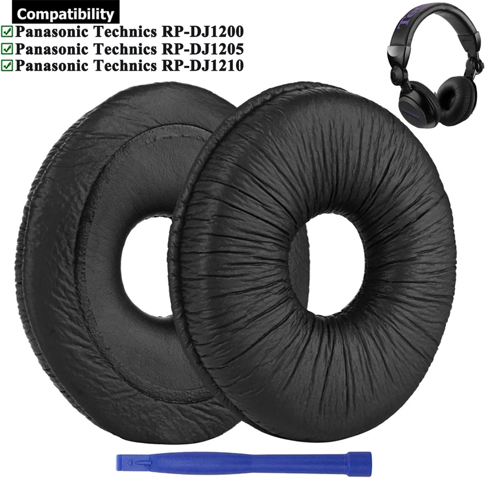 Protein Leather Replacement Earpads Ear Pads Cushion for Panasonic Technics RP-DJ1200 RP-DJ1205 RP-DJ1210 Headphones Headsets