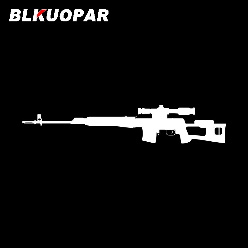 BLKUOPAR Sniper Shooter Rifle Gun Car Sticker Waterproof Creative Personality Decal Motorcycle Surfboard Windshield Car Goods