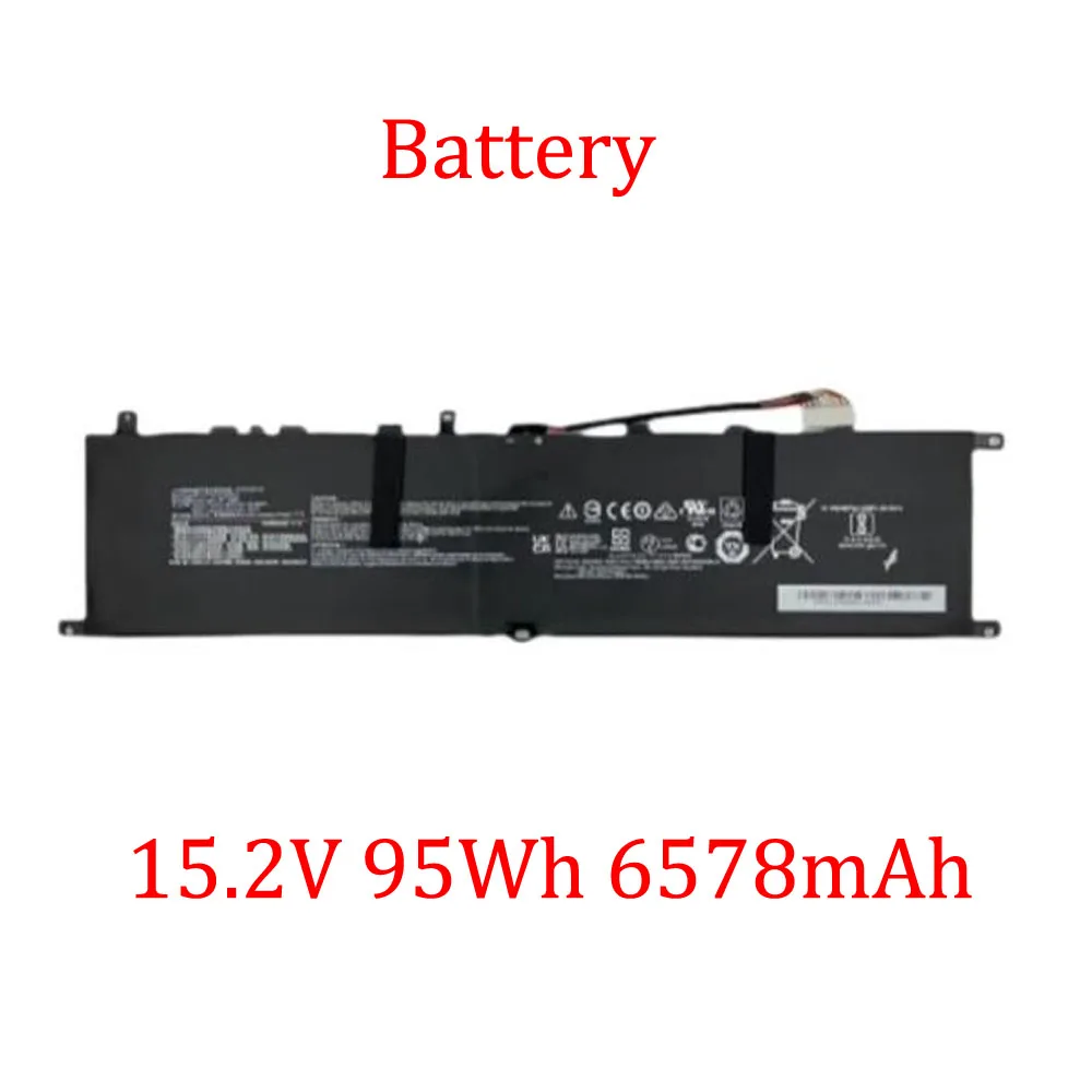 Laptop Battery For MSI CreatorPro X17 A12UMS A12UKS CreatorPro X17 HX A13VKS A13VM 15.2V 95Wh 6578mAh New