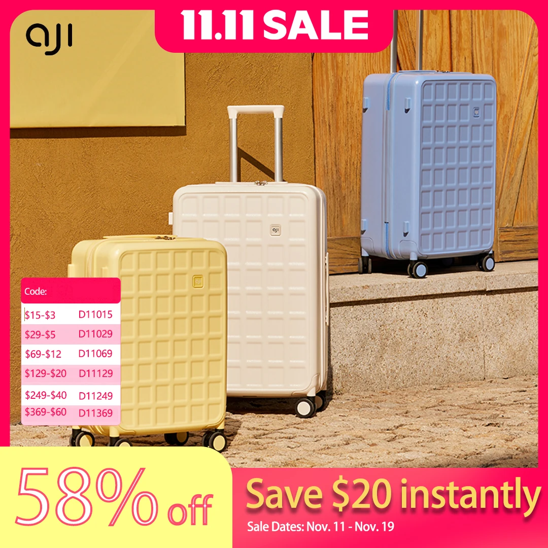 

Aji 2025 Women Suitcases On Wheels 20 24 26 Inch Large Capacity Travel Suitcase Pc TSA Lock Handle Carry On Luggage For Men