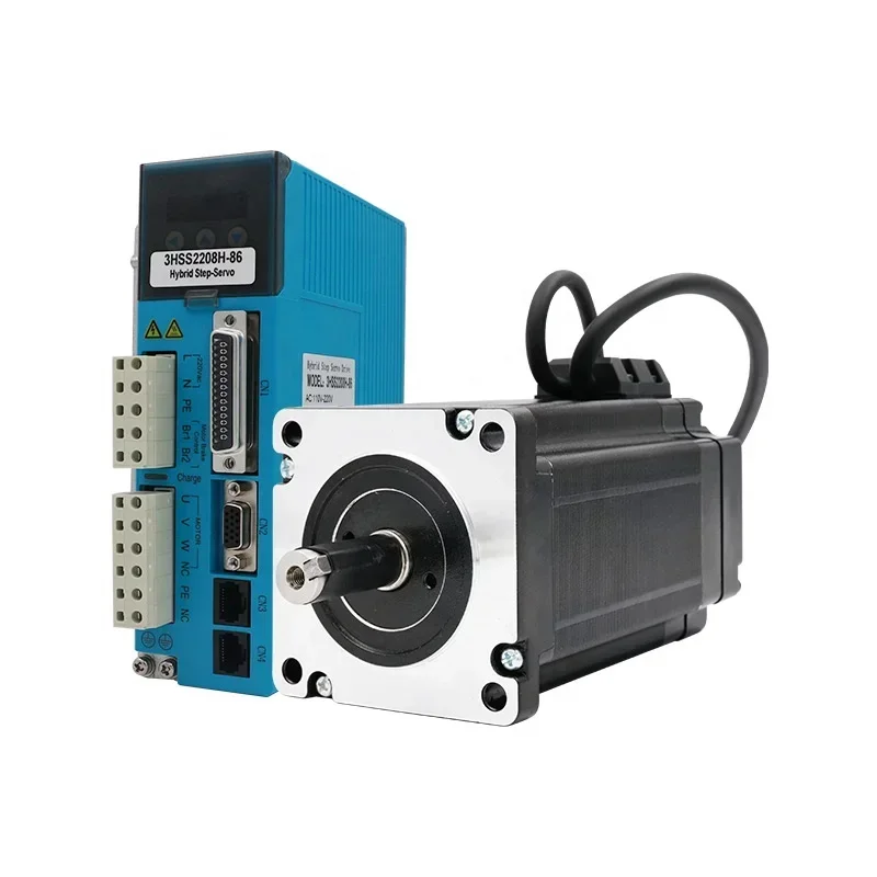 86J12156EC-1000-60+3HSS2208H-86 3 phase nema34 175mm 3A closed loop stepper motor kit with encoder