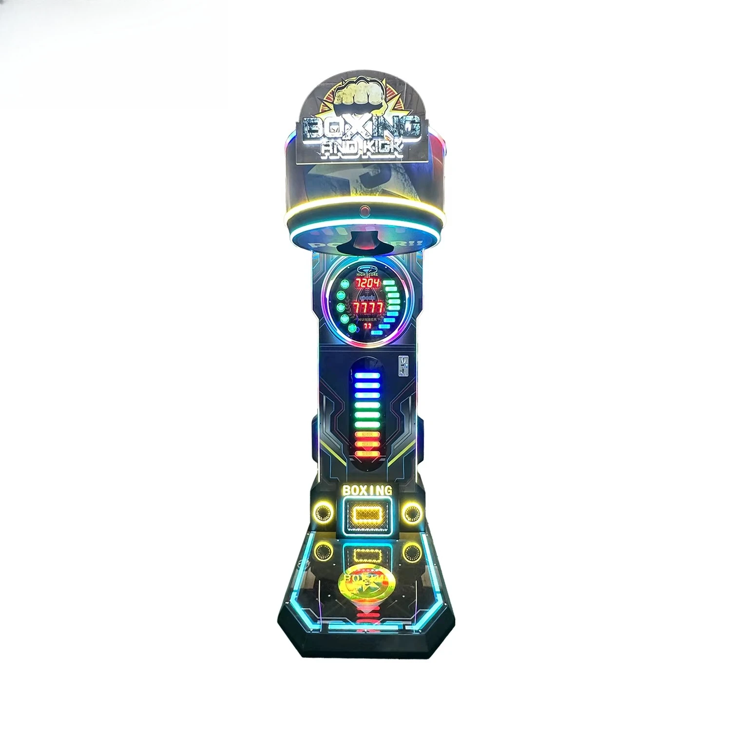 Boxer Machine Coin-Operated Electronic Arcade Boxing Punch Machine Street Amusement Park Metal English