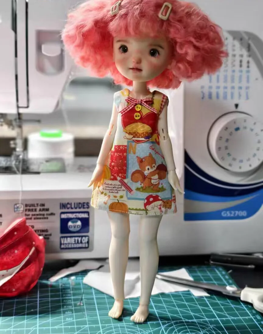 1pcs 2026 New cute cartoon pattern one-piece dress for Blythe/landoudou(Fit for Lulu,ymy24,Ob22,24,26,zone, Jenny)