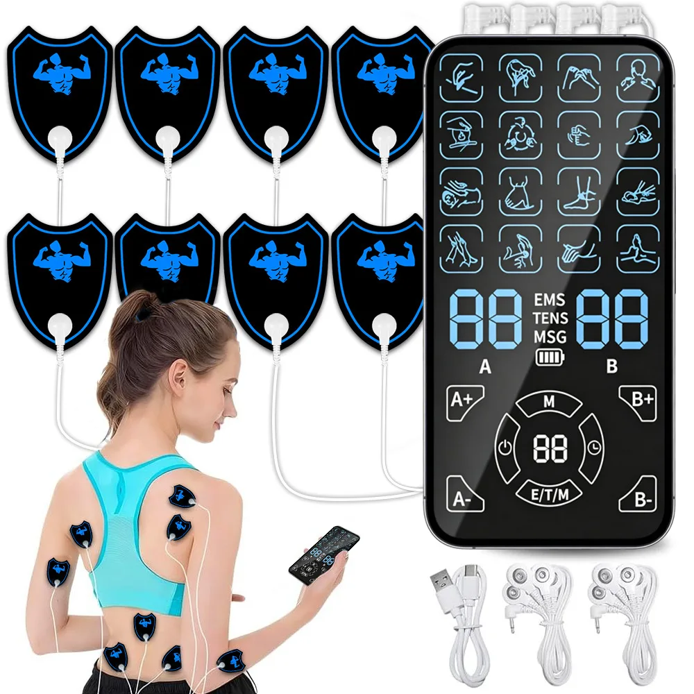 TENS TENS EMS Massager Electroestimulador 16 Modes Dual Channel Smart Pulse Home Office Daily Body Care Device TENS EMS Massager - Aliexpress Deal