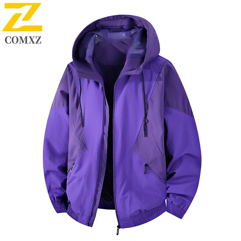 

COMXZ 2025 Men Women Unisex Hooded Workwear Jacket Spring Autumn Trendy Casual Stylish Waterproof Lightweight Coat