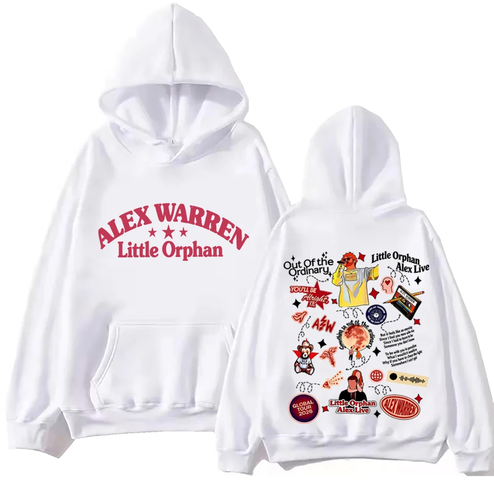 

Толстовка Alex Warren Tour 2026 для мужчин и женщин, пуловер с длинными рукавами в стиле Харадзюку