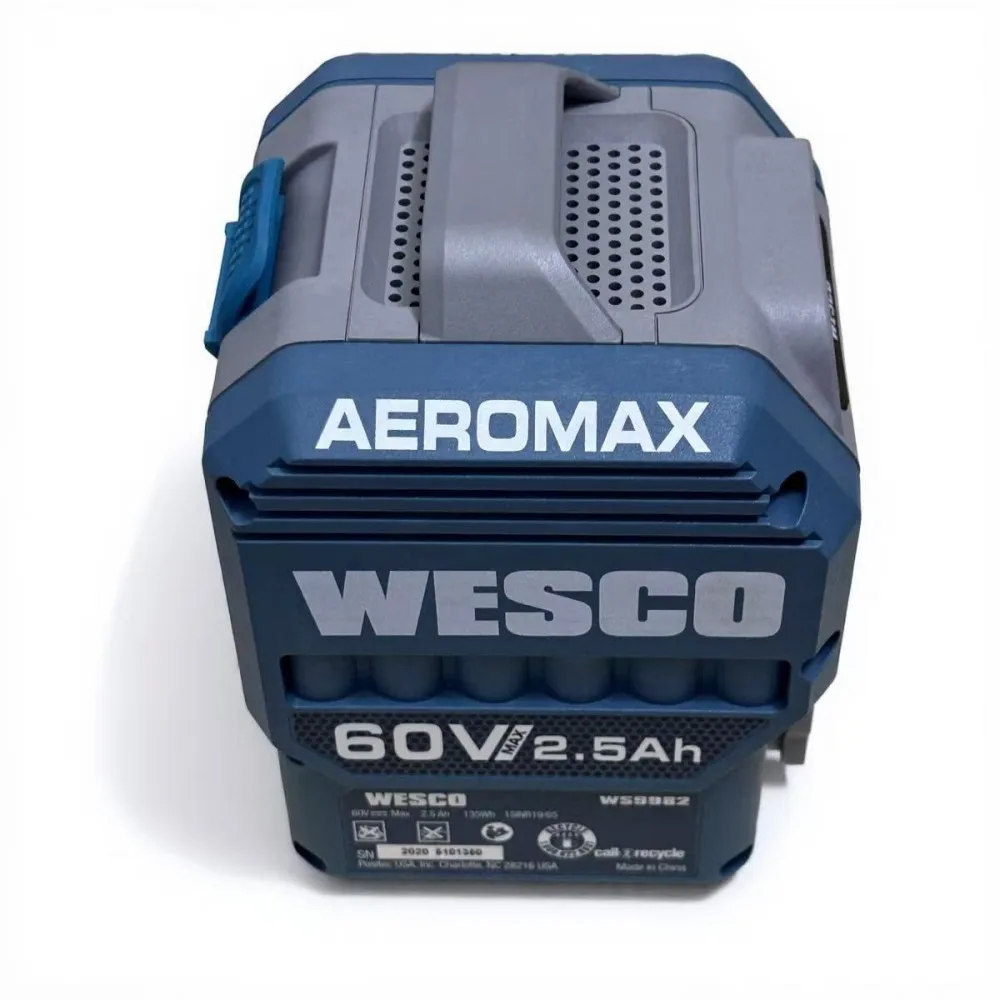 100% Original 2,5 Ah 60 V für WESCO 60 V MAX WS9982 WS9983 WS8515U Bohrmaschine Rasenmäher Kettensäge Elektrowerkzeug Akku