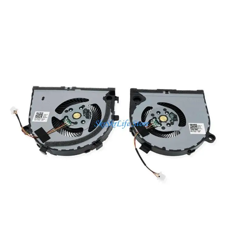 

E65E CPU GPU Fan Laptop Cooling Fan DC5V 0.5A 4-pin 4-wire for Dell Game G3-3579 G3-3779 Laptop Part Brushless Motor