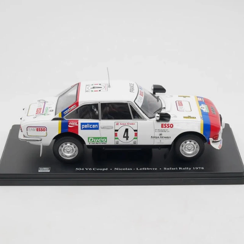 IXO 1:24 504 V6 Coupe WRC 1978 modelo de coche de rally de aleación colección estática decorado regalos de vacaciones Juguetes