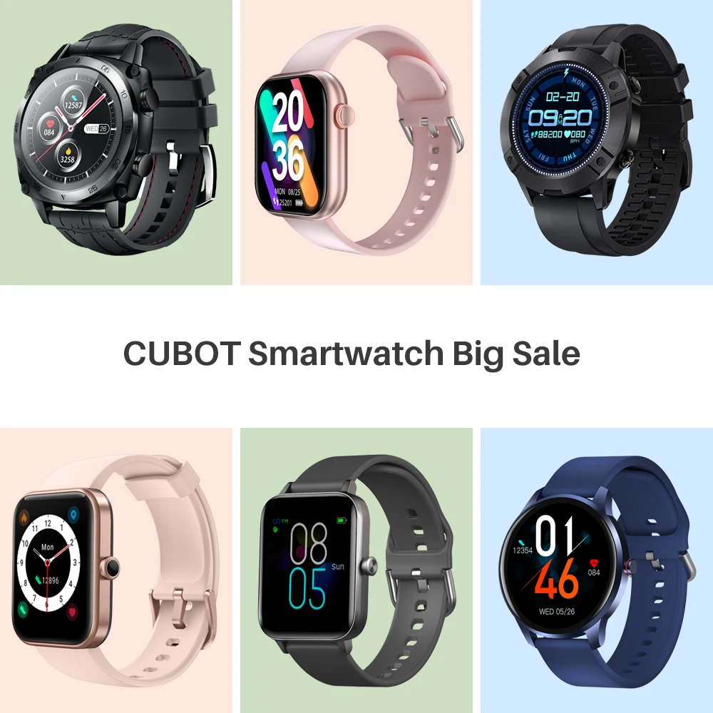 Cubot SmartWatch Waterproof Android IOS Sport Watch for Men Women Heart Rate Calorie Fitness Tracker Clock For Xiaomi For Iphone