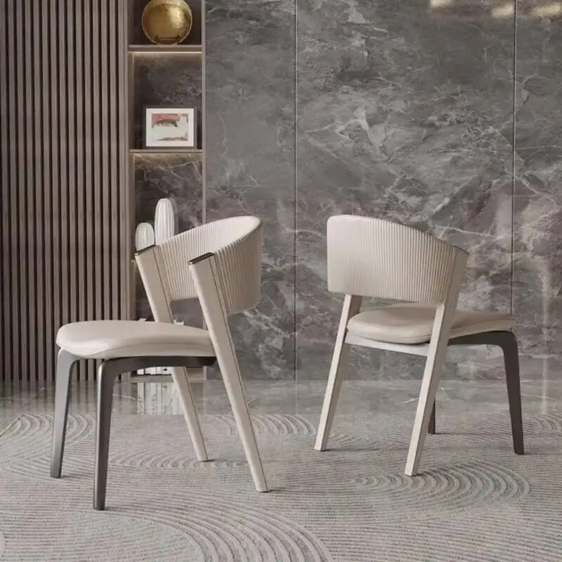 

Living Leather Chairs Chair Desk for Minimalist Room Office Interior Dining Soft Hotel Chaise Salle a Manger Design Furniture