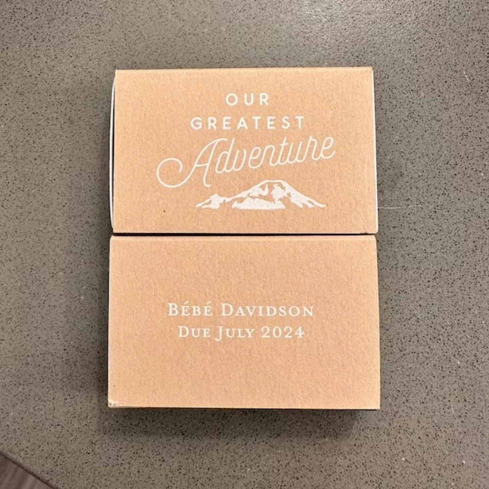 

Personalized Wedding Matches - Our Greatest Adventure Match Boxes - Engagement -Reception Decor- Hangover -Birthday- Party Favor