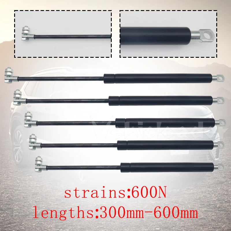 

2pcs 600N 300/350/400/450/500/550/600mm Car Gas Struts Spring Shocks Lift Supports RV Windows Storage Damper Camper Back Window
