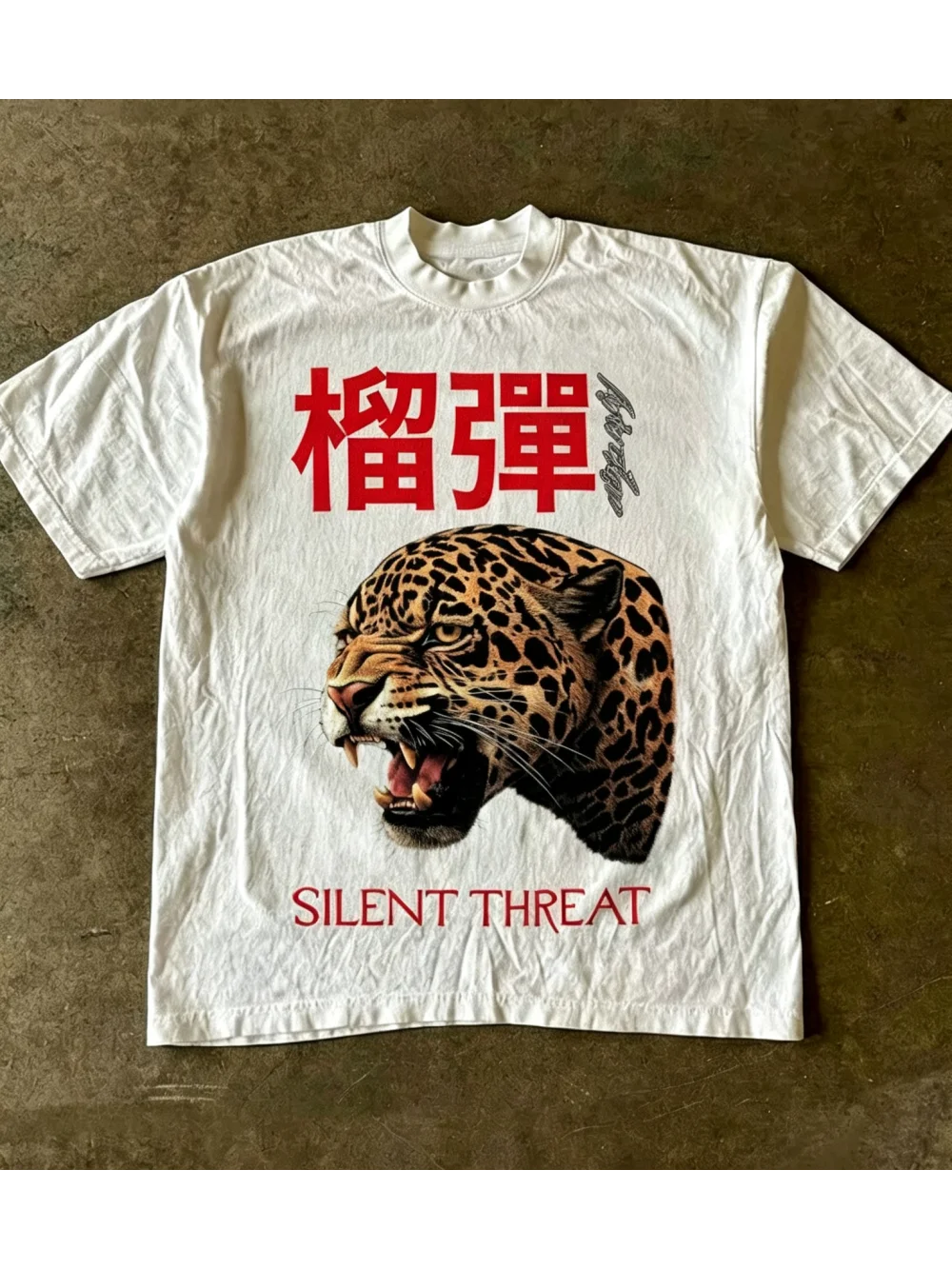 2026 new summer retro punk tiger print round neck casual short sleeved top street trend Y2K hip-hop niche subculture spicy girl