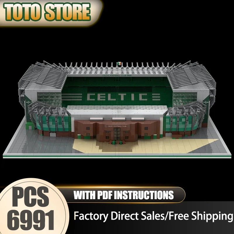 

Moc Building Bricks Футбольный клуб Парк Модель Технологии Блоки Подарки Рождество Город Вид на улицу Игрушки DIY Сборка Праздничный набор