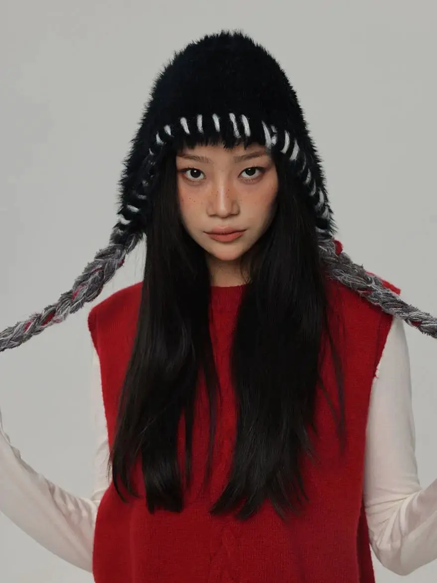 AliExpress dianjie Large Size Winter Hats for Men Thicker Beanies Knitted Cap Autumn Cycling Beanie Women Fleece-lined Warmer Bonnet Solid Cap