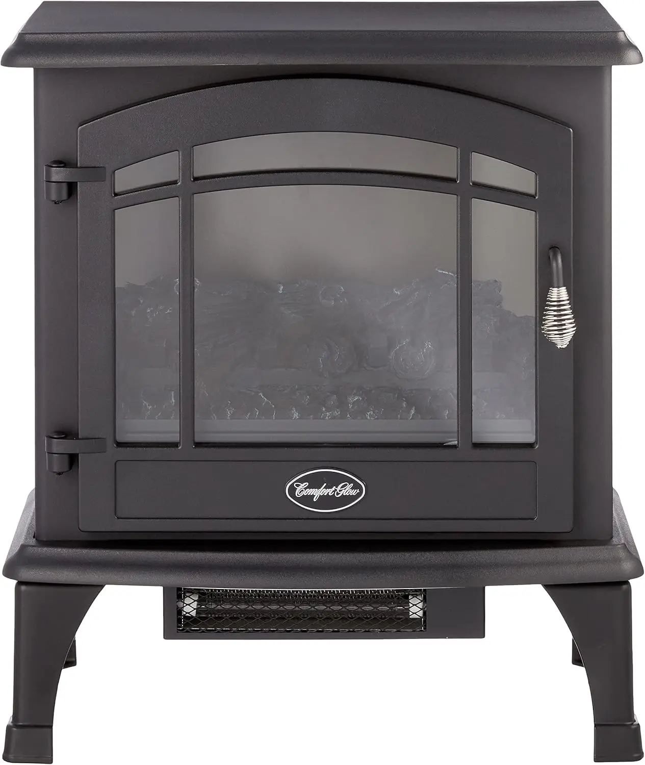 3-Sided Infrared Quartz Electric Stove Black Finish